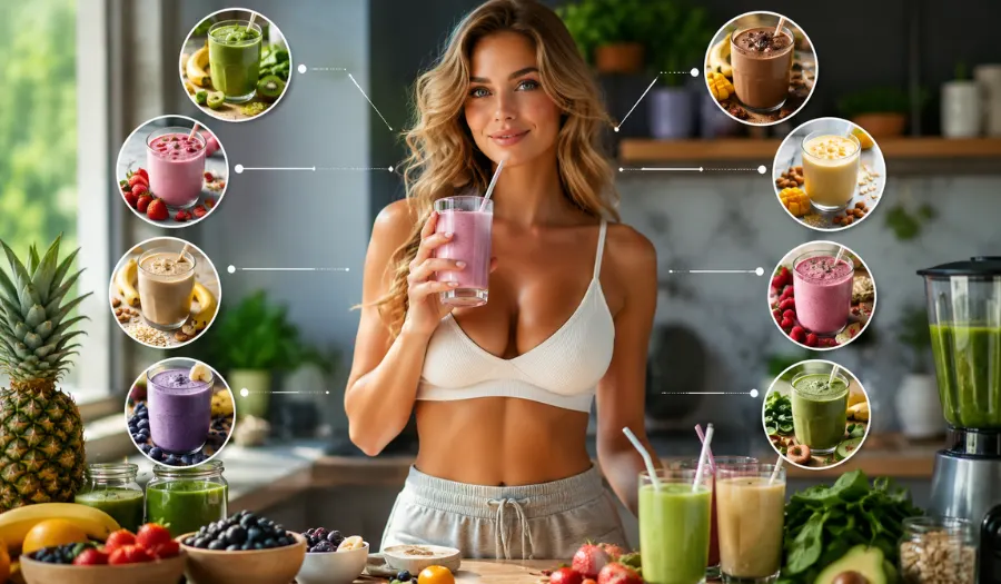 Healthy breakfast smoothies with oats Healthy breakfast smoothies with oats