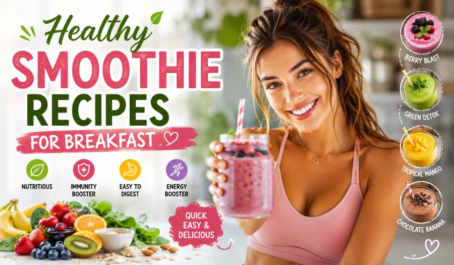Top 10 Healthy Smoothie Recipes For Breakfast to Boost Energy