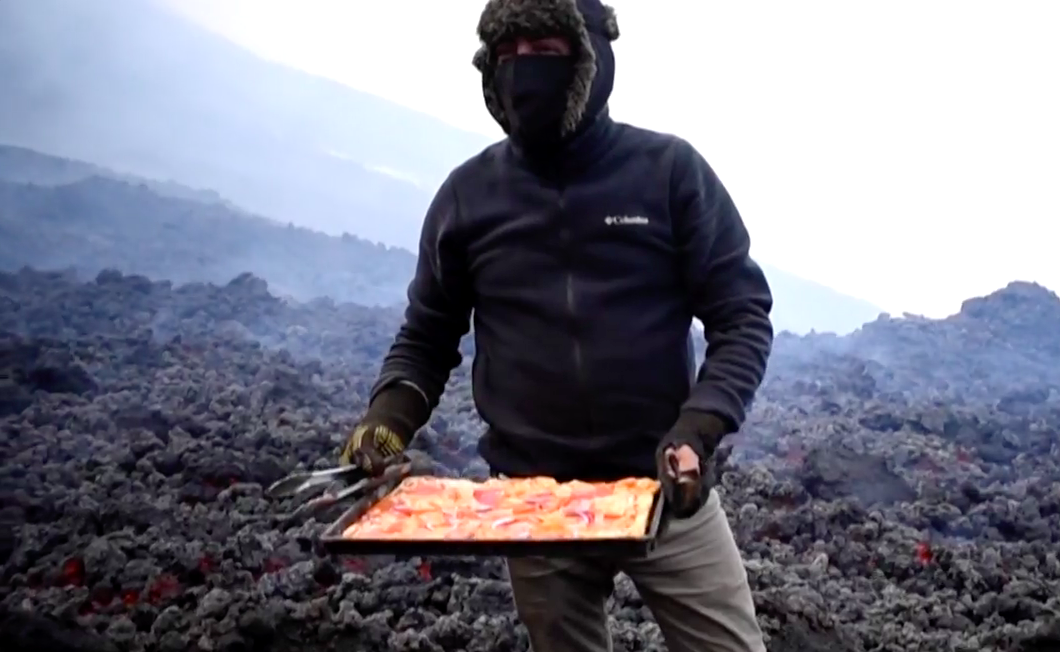 This Chef Uses Molten Lava In Order To Cook Pizza