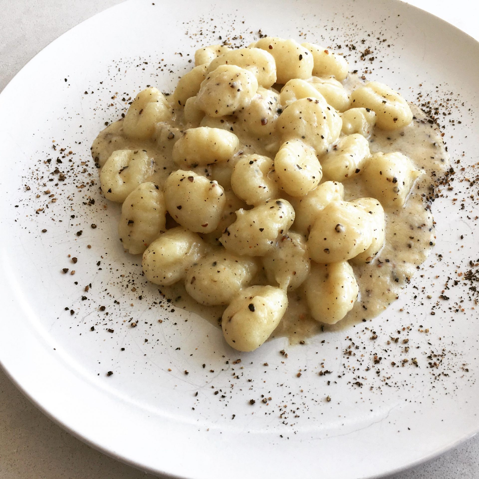 Simple & Decadent Cacio e Pepe Potato Gnocchi